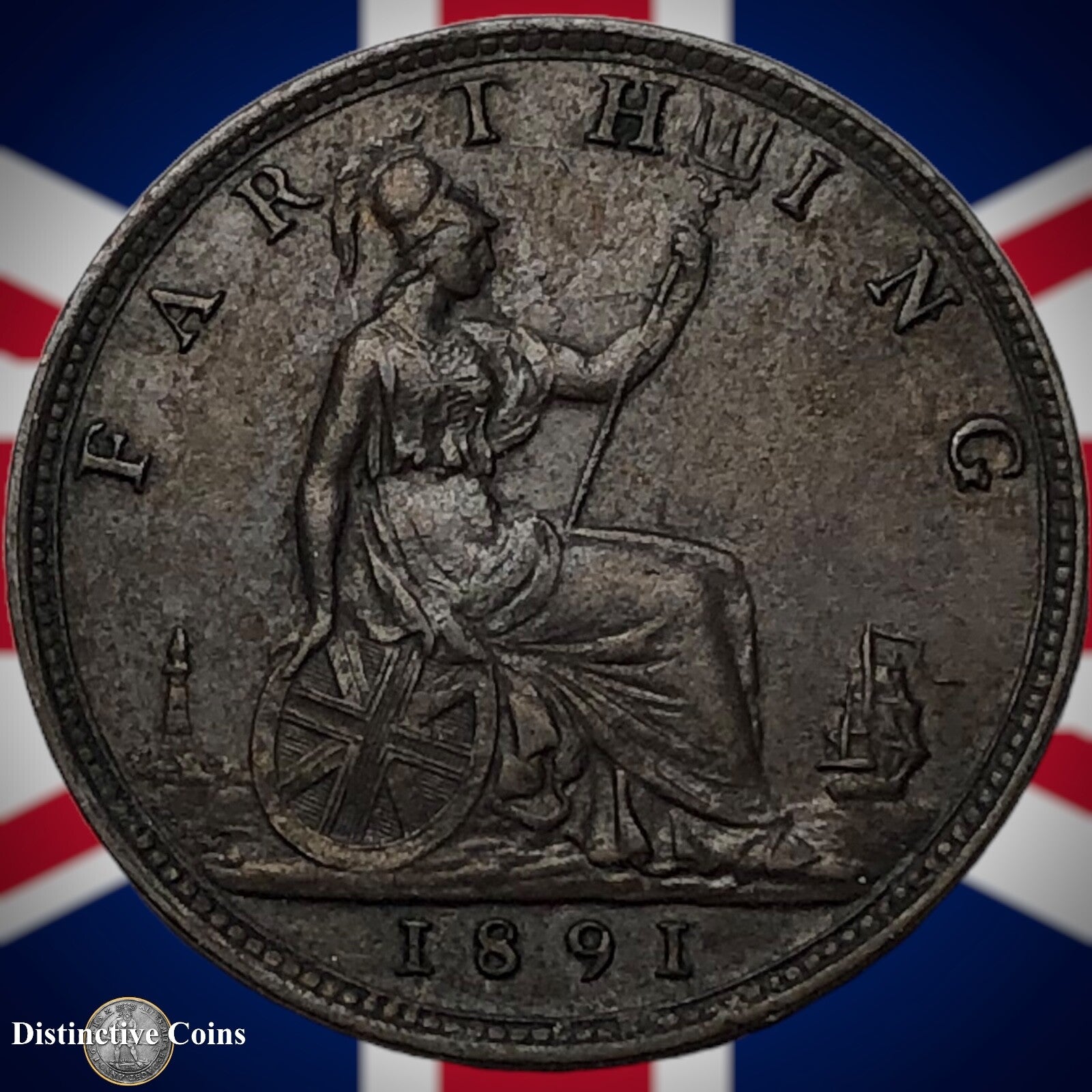 Great Britain 1891 Farthing 1/4d GB4325