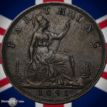 Great Britain 1891 Farthing 1/4d GB4325