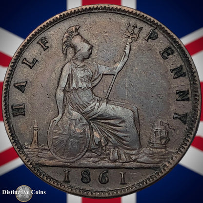 Great Britain 1861 Half Penny 1/2d GB5365