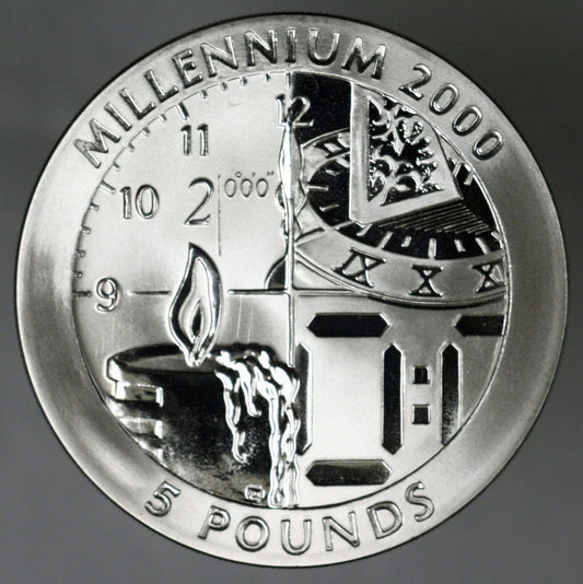 Gibraltar 1999 5 Pounds Millennium 10g Titanium  A3370
