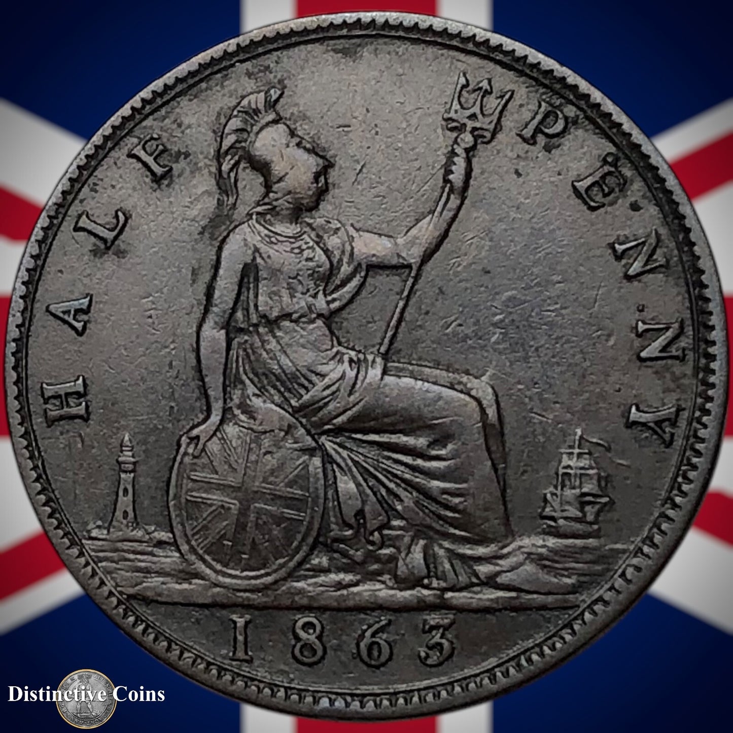 Great Britain 1863 Half Penny 1/2d GB5457