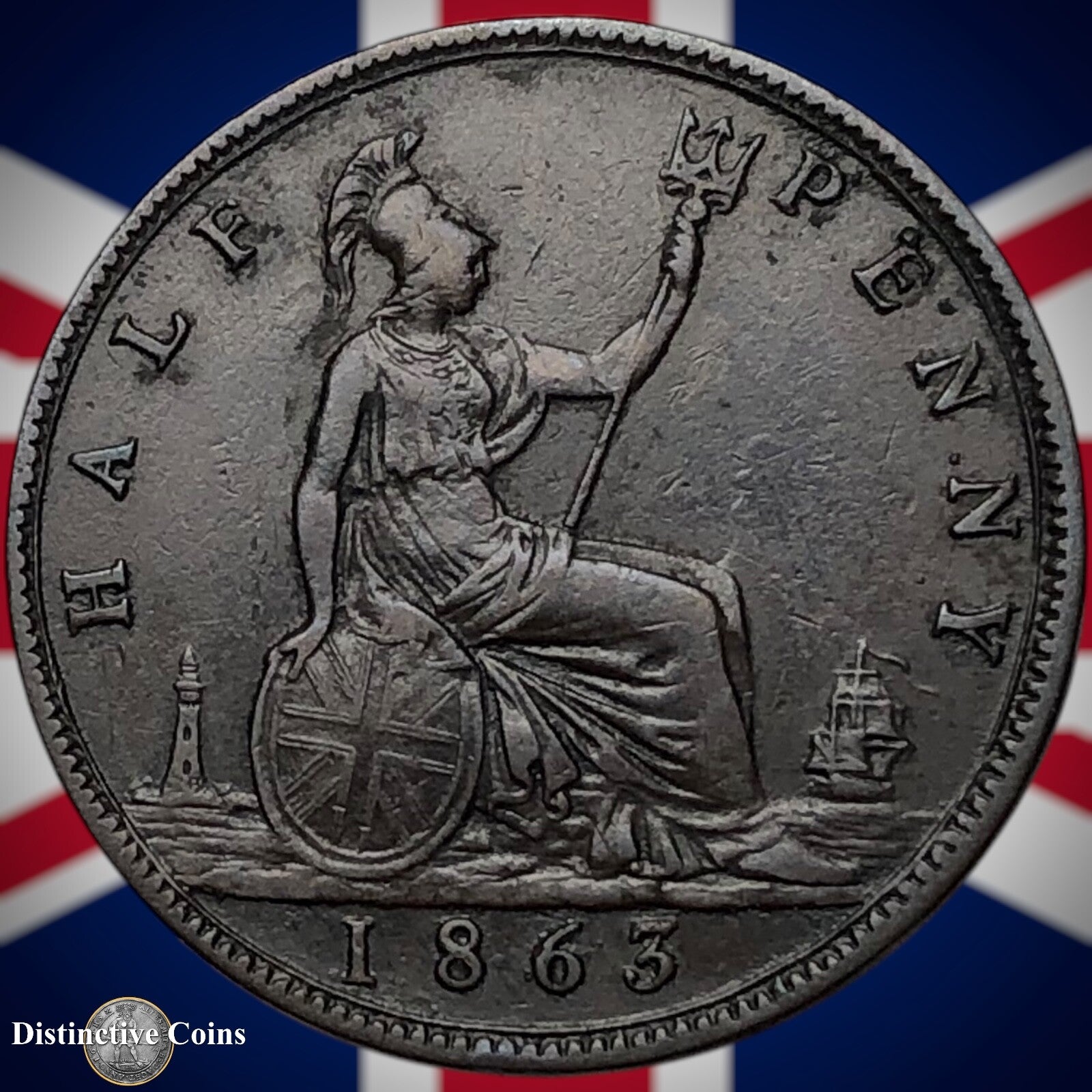 Great Britain 1863 Half Penny 1/2d GB5457