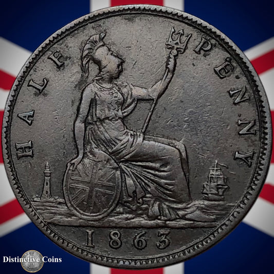 Great Britain 1863 Half Penny 1/2d GB5457