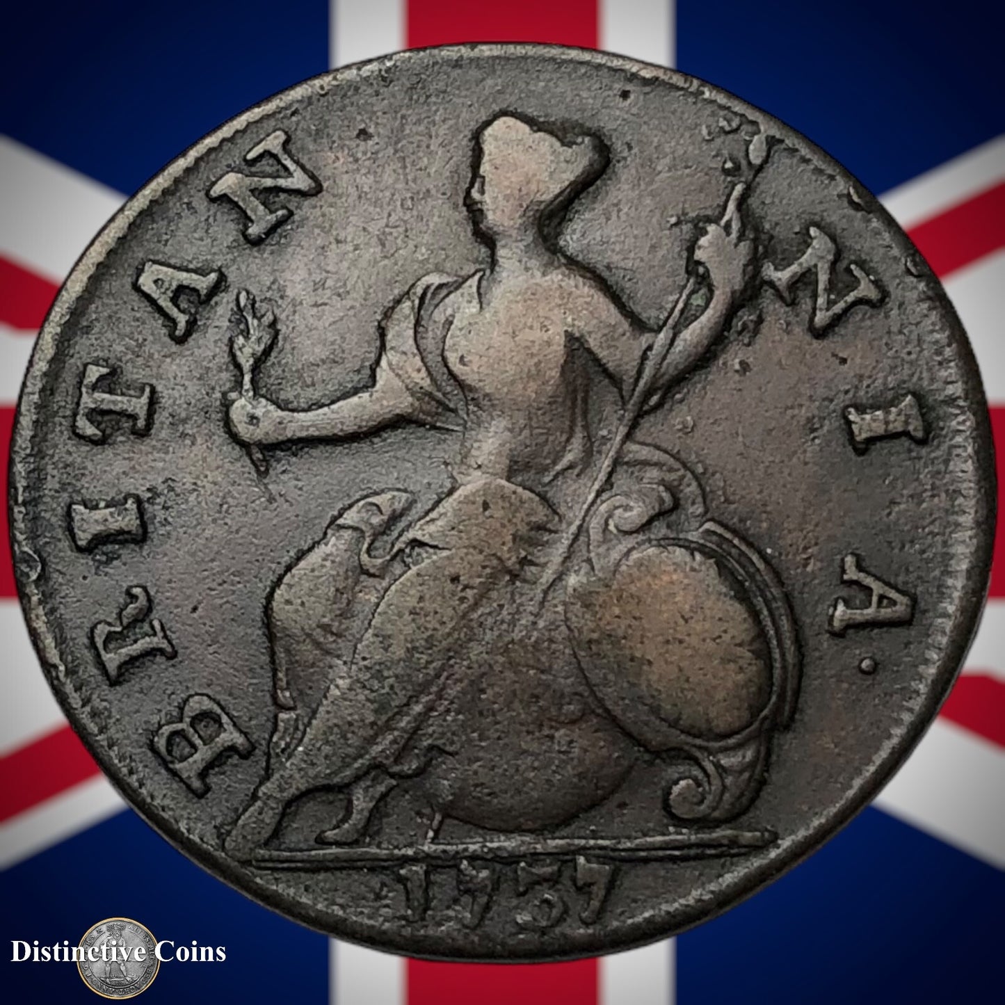 Great Britain 1737 Half Penny 1/2d GB5066