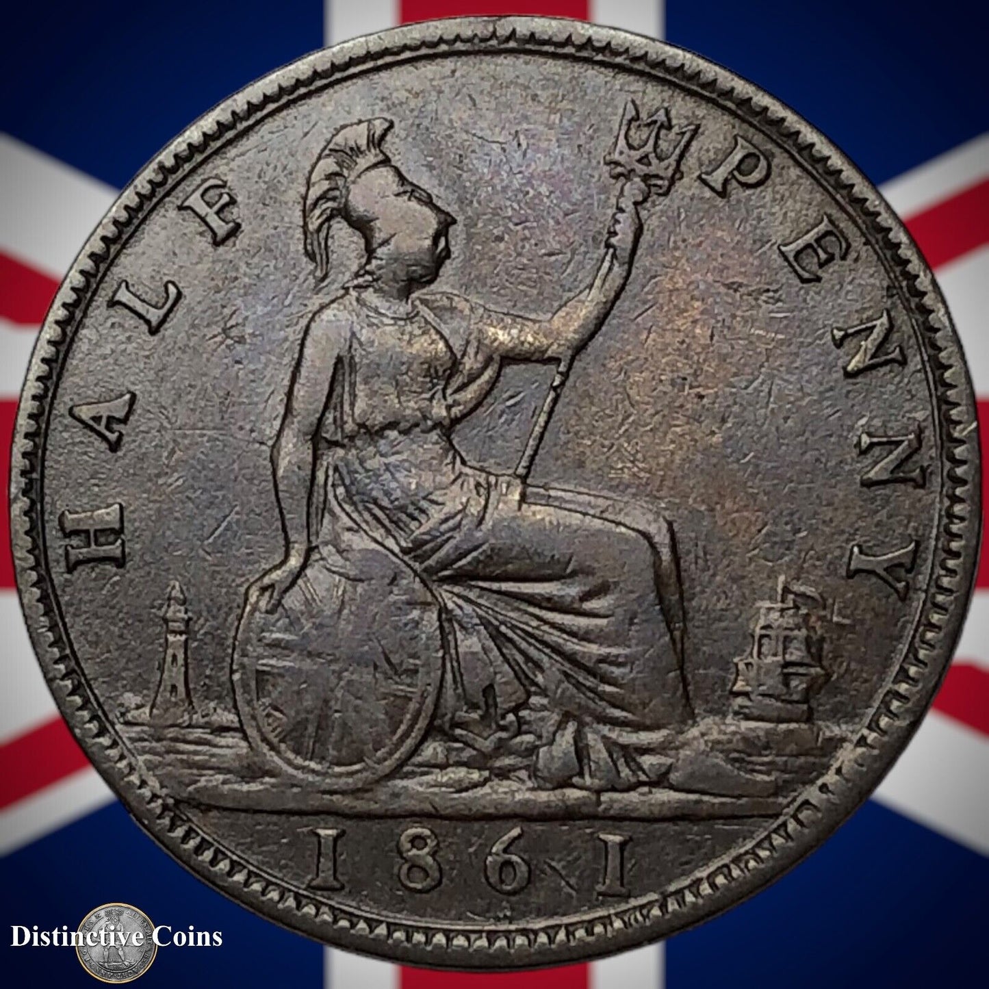 Great Britain 1861 Half Penny 1/2d GB5379