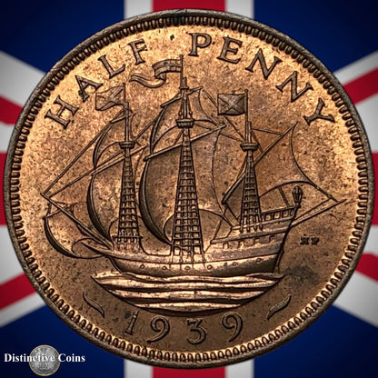 Great Britain 1939 Half Penny 1/2d GB6018