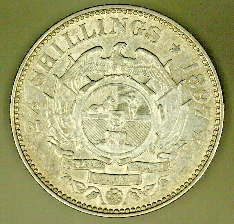 South Africa Silver 2 1/2 Shilling 1897  AU  A646