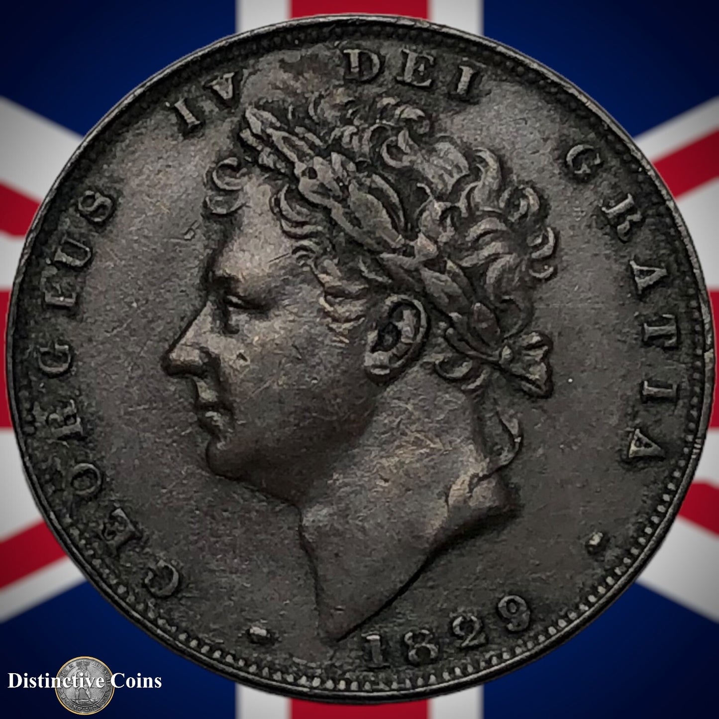 Great Britain 1829 Farthing 1/4d GB3344