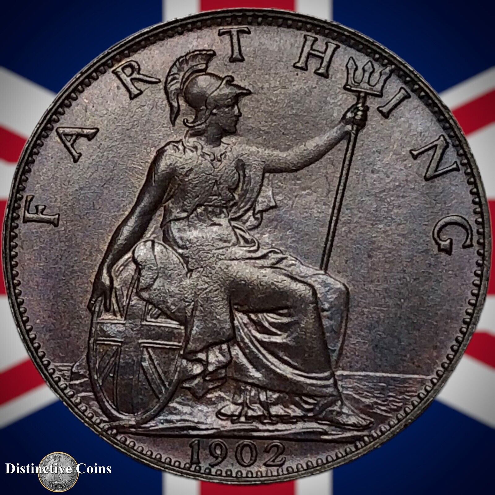 Great Britain 1902 Farthing 1/4d GB4513