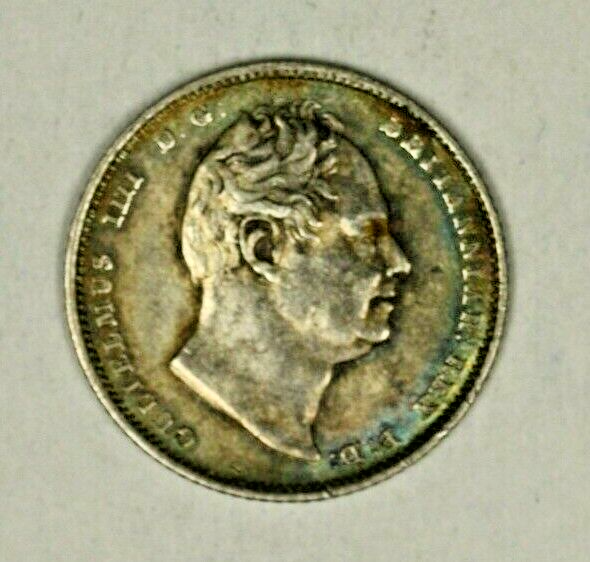 Great Britain Silver 6 Pence 1834   Toned XF    A1449