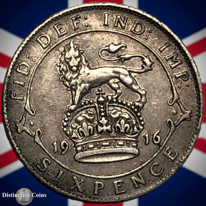 Great Britain 1916 Six Pence GB1596