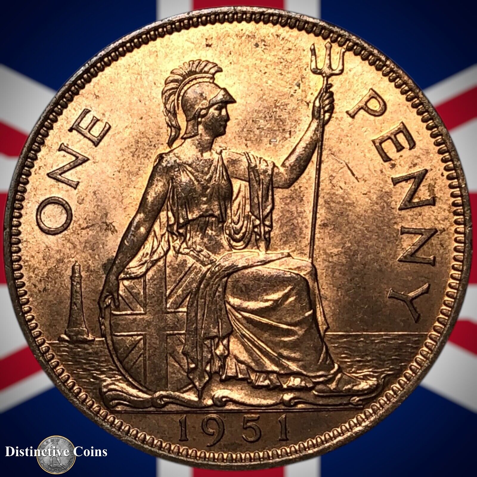 Great Britain 1951 Penny 1d GB7347