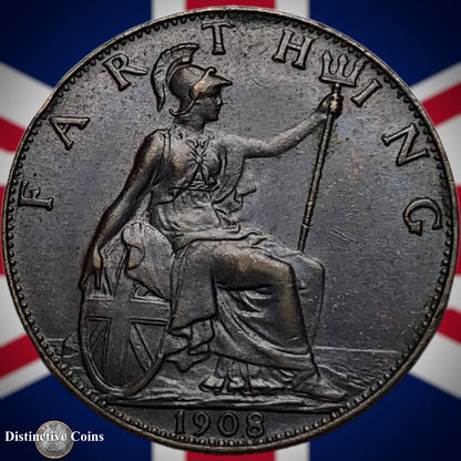 Great Britain 1908 Farthing 1/4d GB4617
