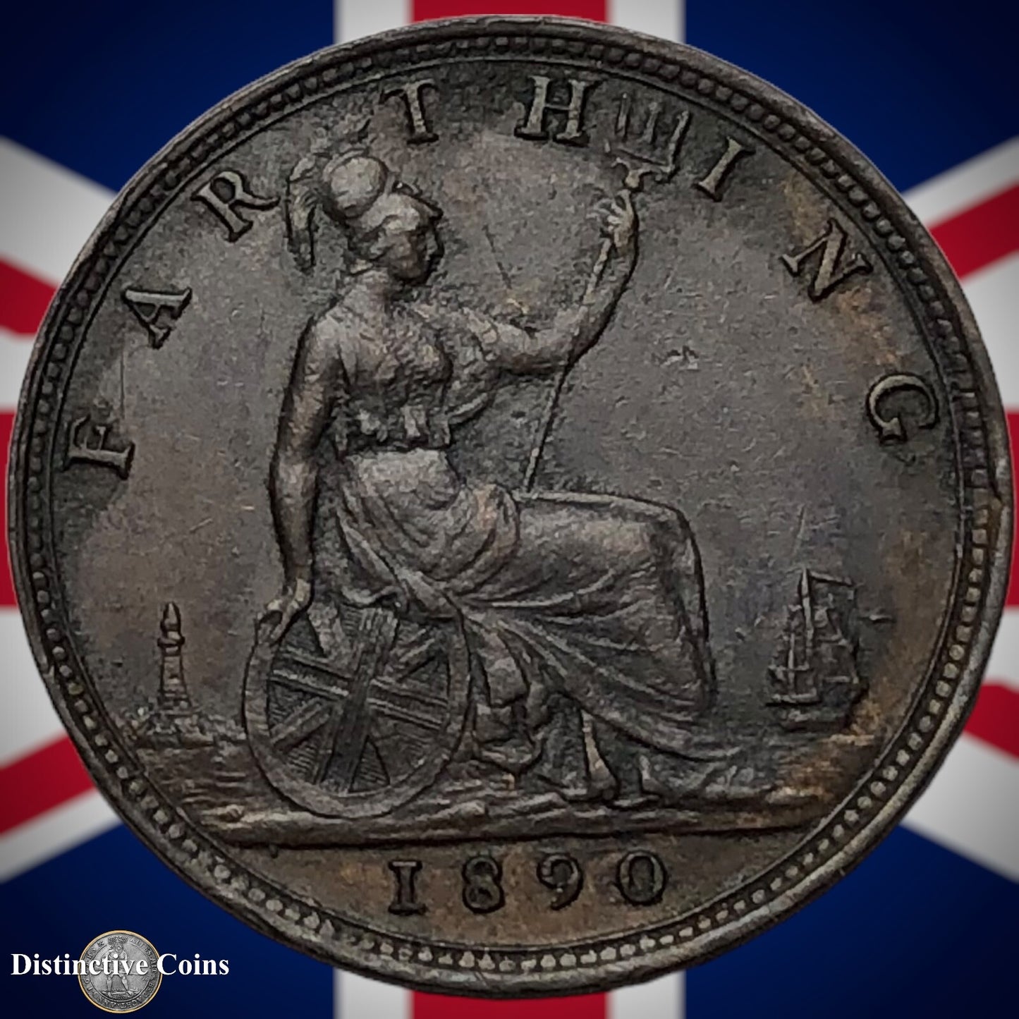 Great Britain 1890 Farthing 1/4d GB4282