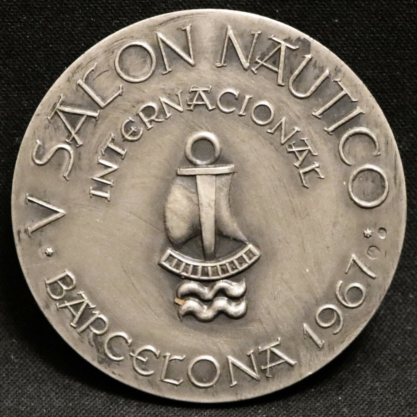 1967 Barcelona Spain International Boat Show  Galeon medal 50mm Bronze Medal 