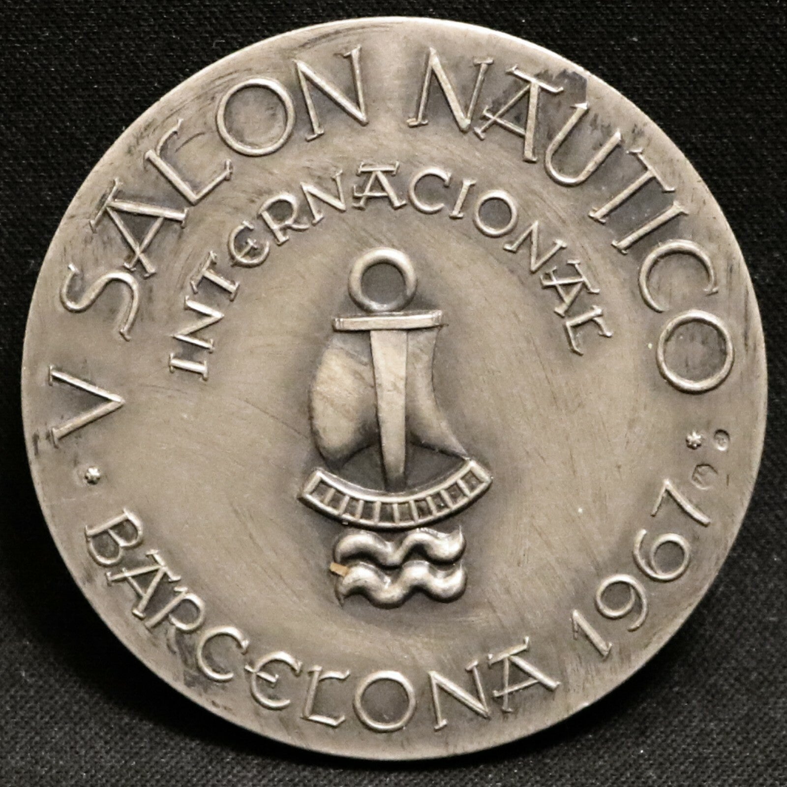 1967 Barcelona Spain International Boat Show  Galeon medal 50mm Bronze Medal 