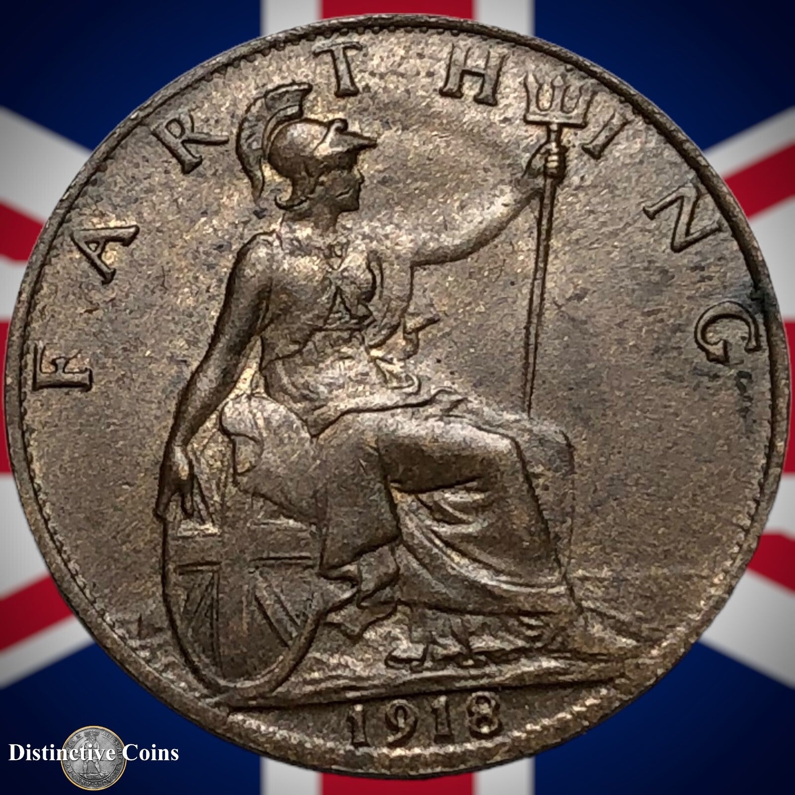 Great Britain 1918 Farthing 1/4d GB4704