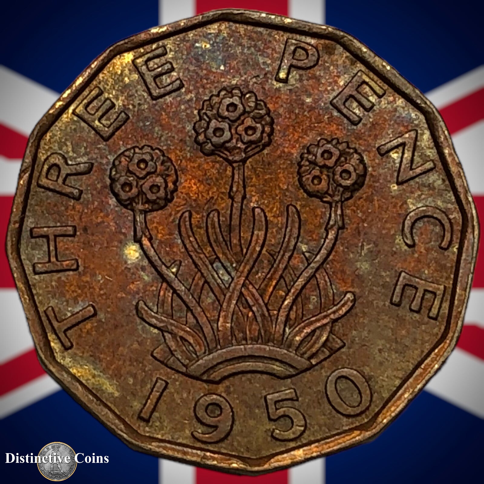 Great Britain 1950 Three Pence GB2487