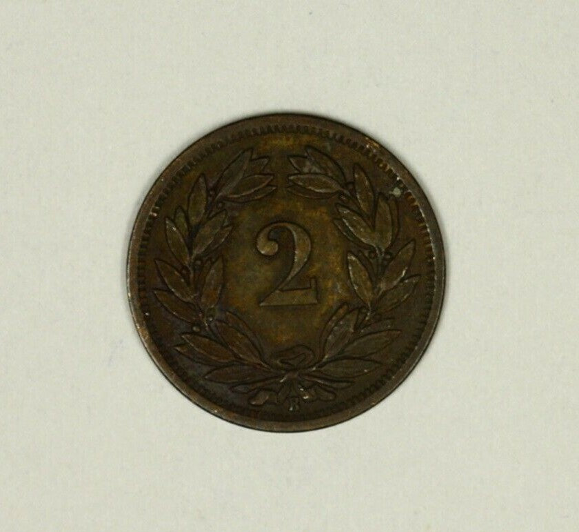 Switzerland  2 Rappen 1886  XF   A932