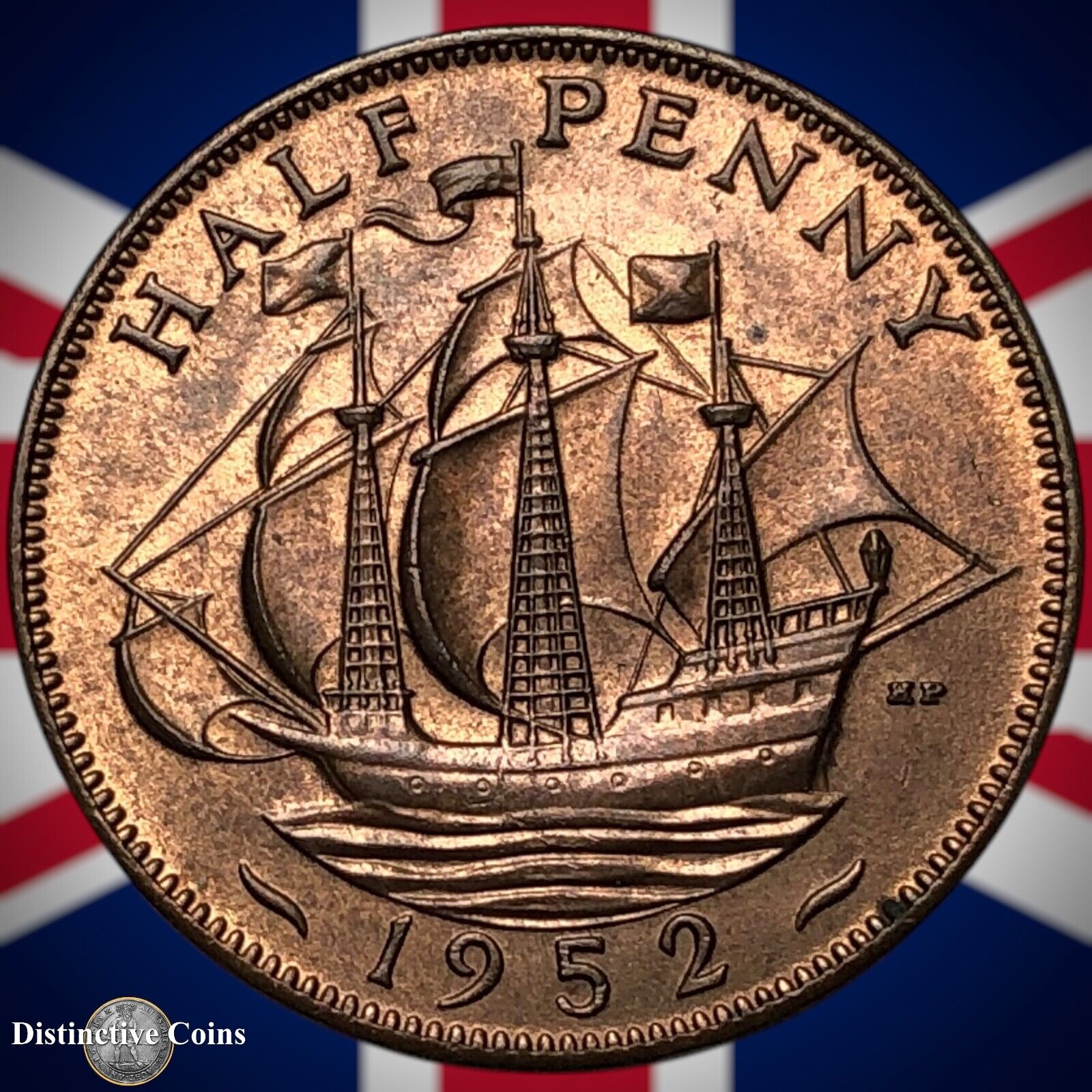 Great Britain 1952 Half Penny 1/2d GB6092