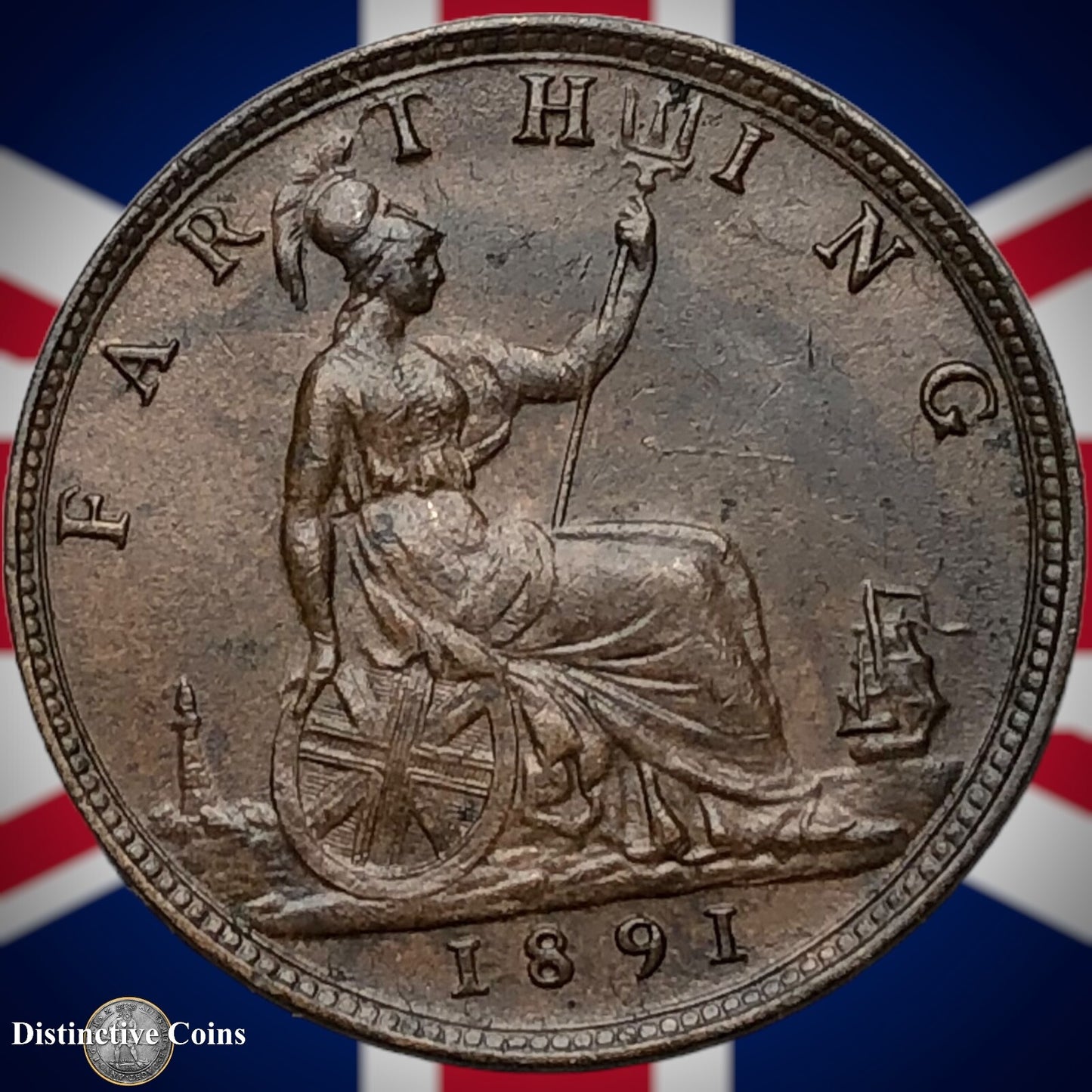 Great Britain 1891 Farthing 1/4d GB4309