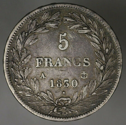 France 1830 A 5 Francs XF Raised Lettering   A2699