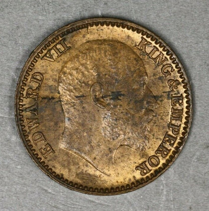 India 1905 1/12 Anna Mostly Red UNC  A3049