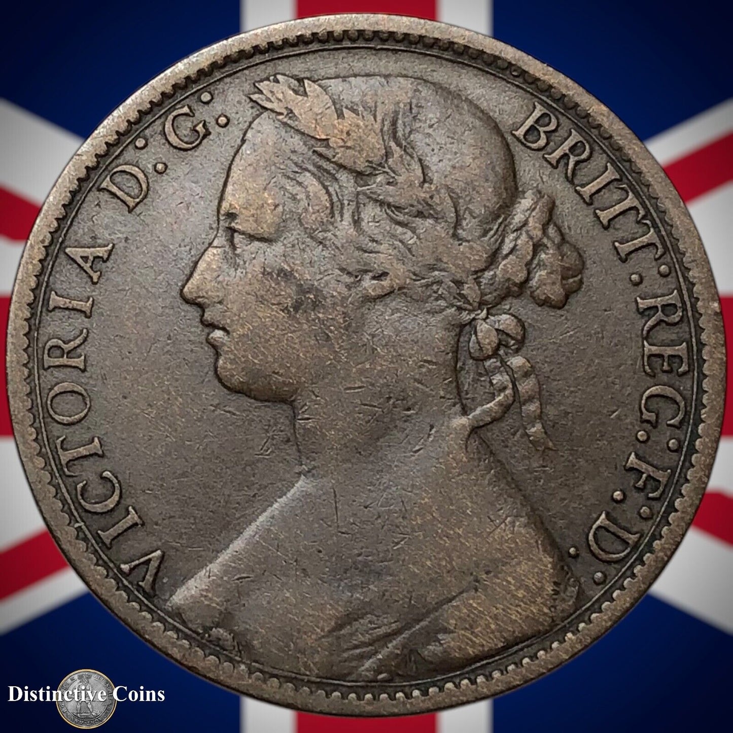 Great Britain 1876 H Penny 1d GB6375