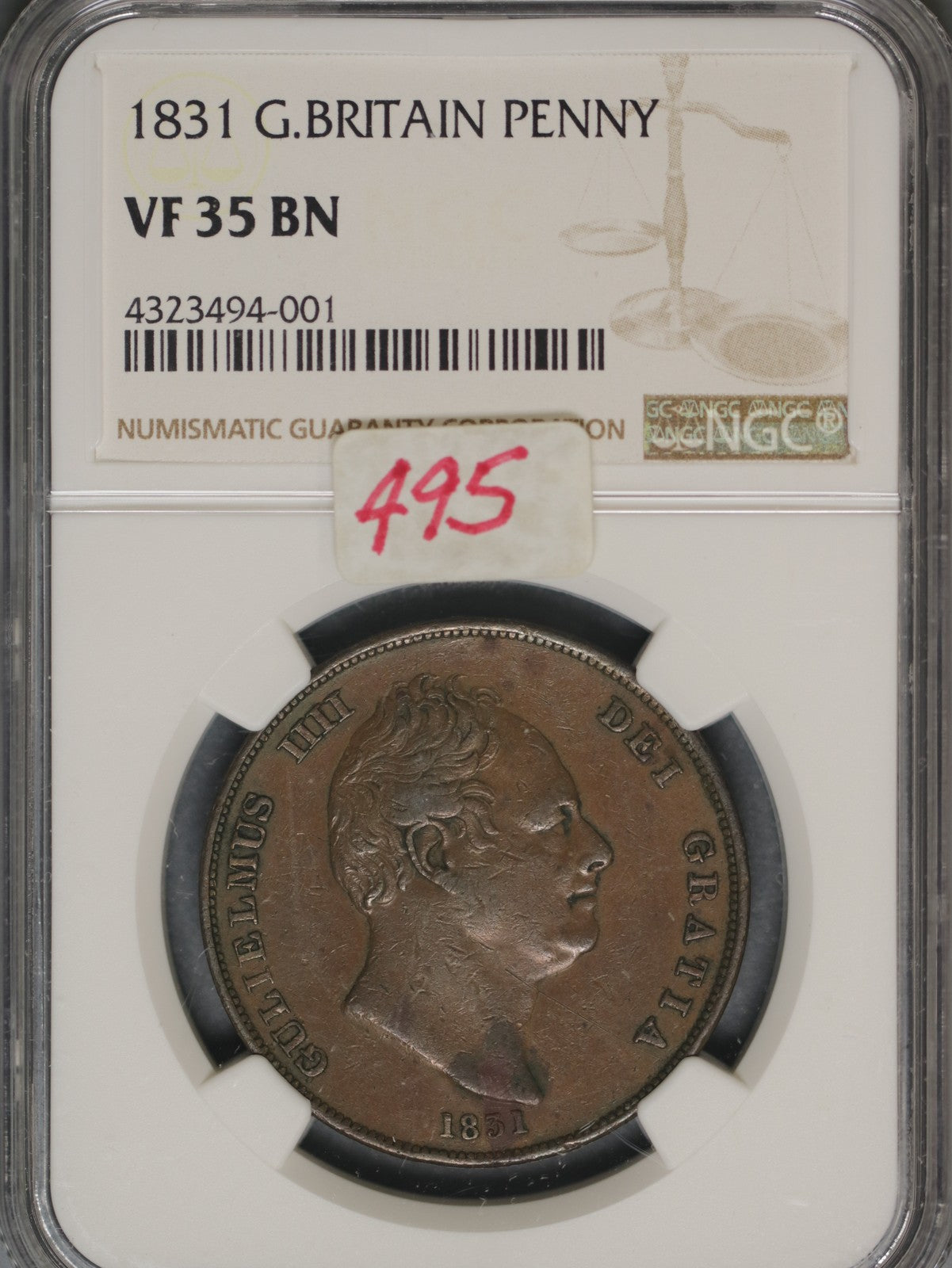 Great Britain 1831 Penny K-707 NGC VF35 BN