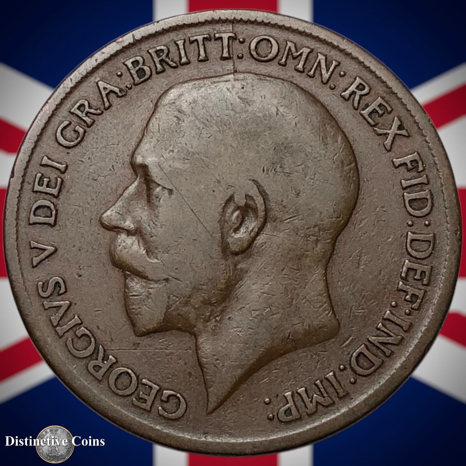 Great Britain 1919 KN Penny 1d GB6935