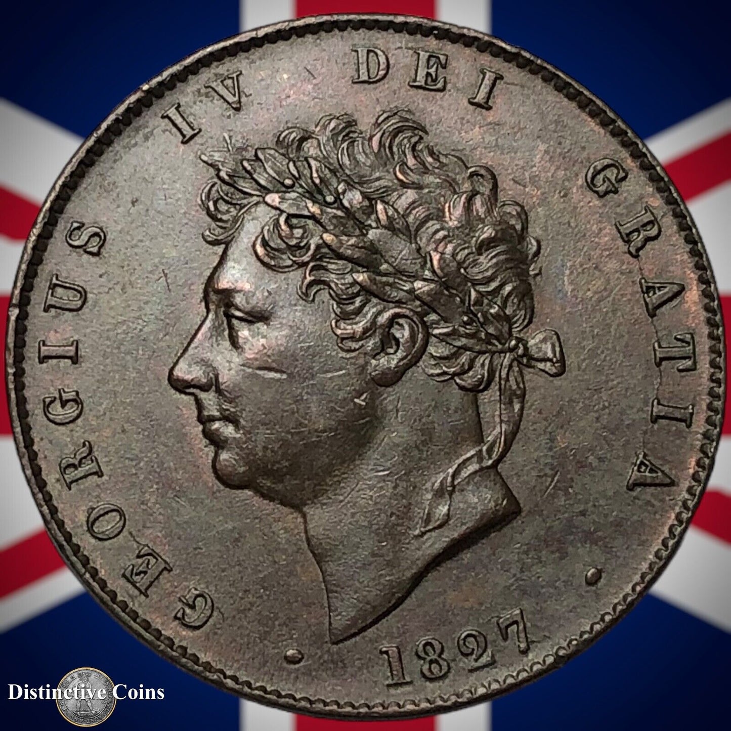 Great Britain 1827 Half Penny 1/2d GB5219