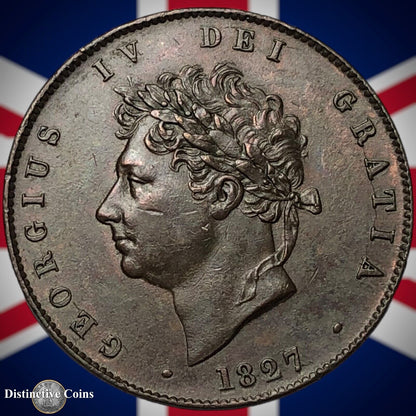 Great Britain 1827 Half Penny 1/2d GB5219