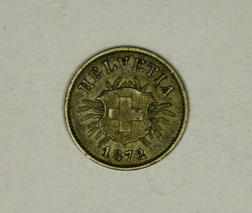 Switzerland 5 Rappen 1872-B  VF/XF   A1042
