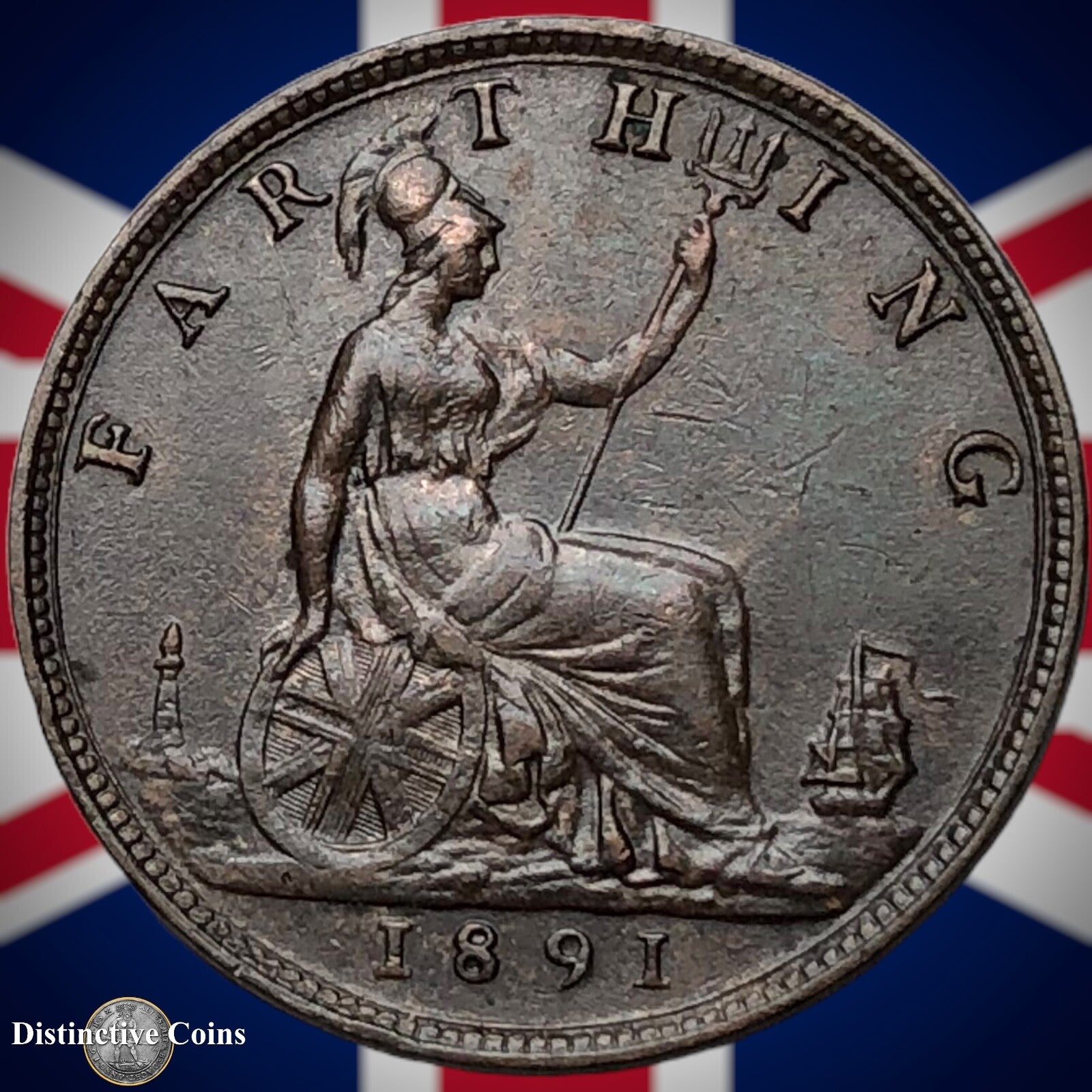 Great Britain 1891 Farthing 1/4d GB4315