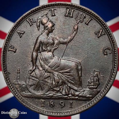Great Britain 1891 Farthing 1/4d GB4315