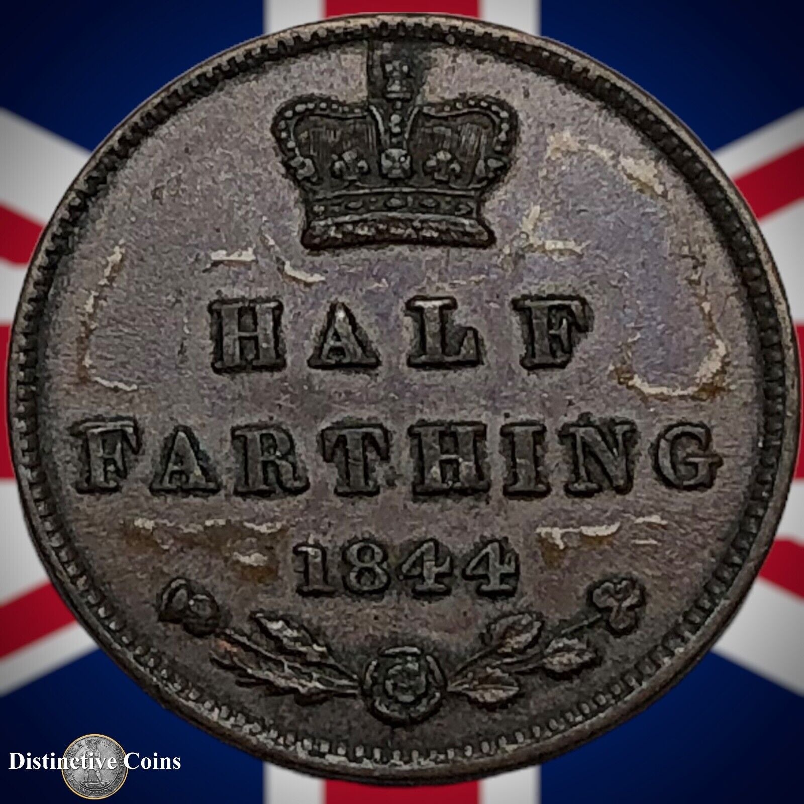 Great Britain 1844 Half Farthing 1/2 Penny GB3080