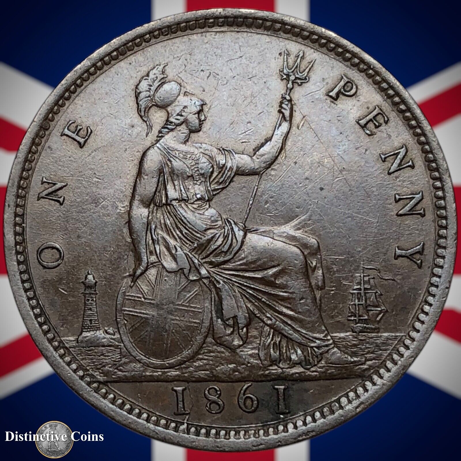 Great Britain 1861 Penny 1d GB6190