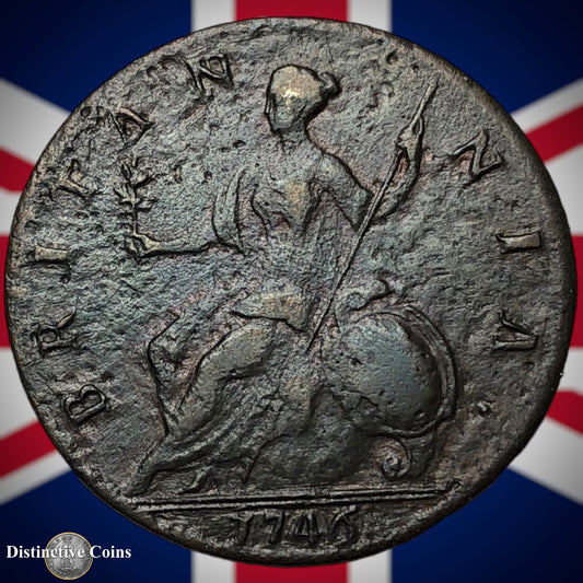 Great Britain 1746 Half Penny 1/2d GB5087