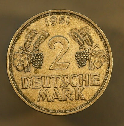 Germany 1951 G  2 Mark   A214