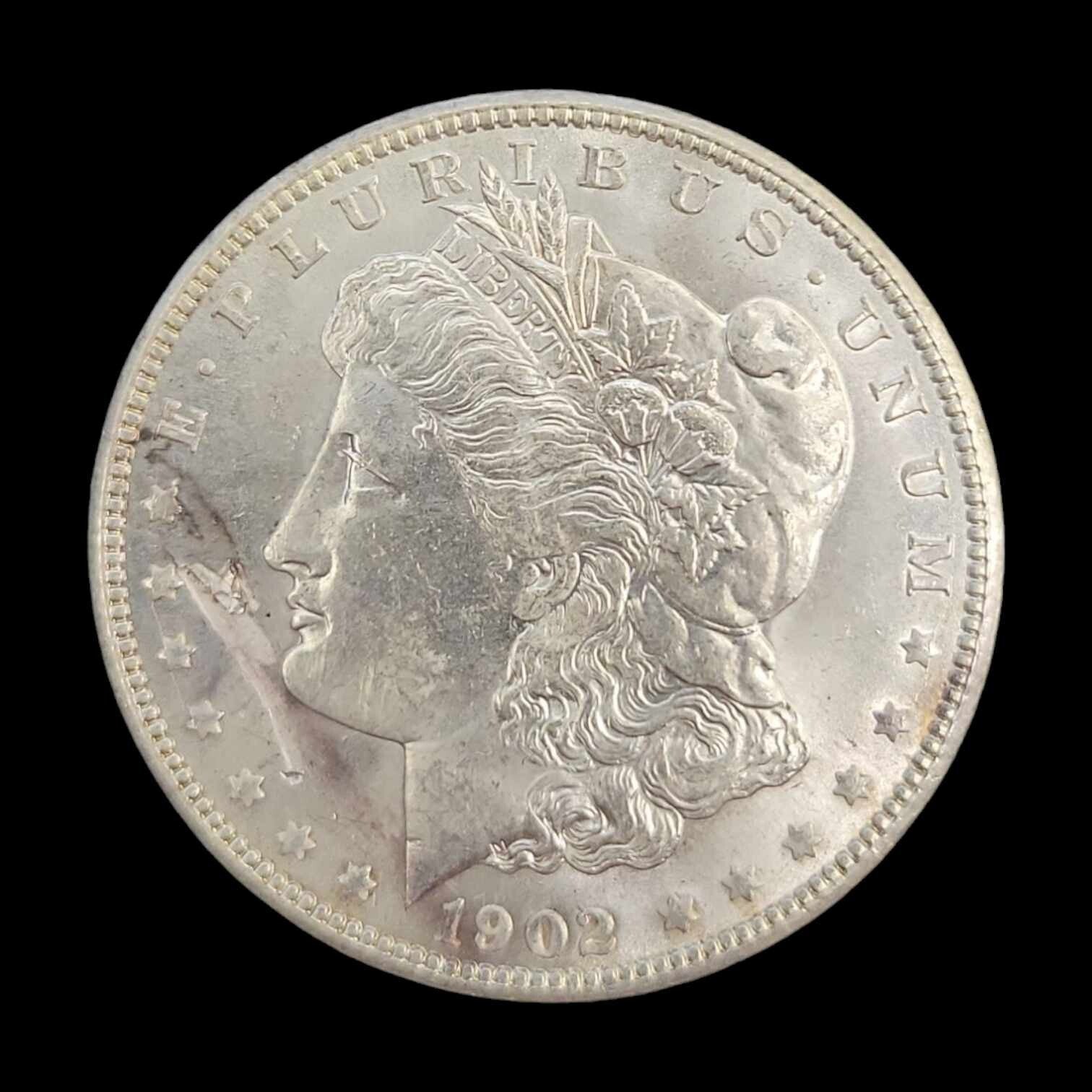 US 1902 O Morgan Dollar Lamination Error  A3377