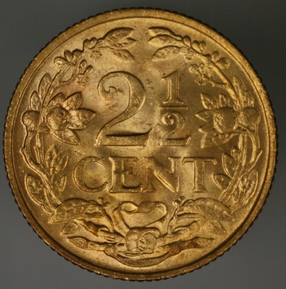 Curacao 1948 2 1/2 Cent BU Gem Red  A2694