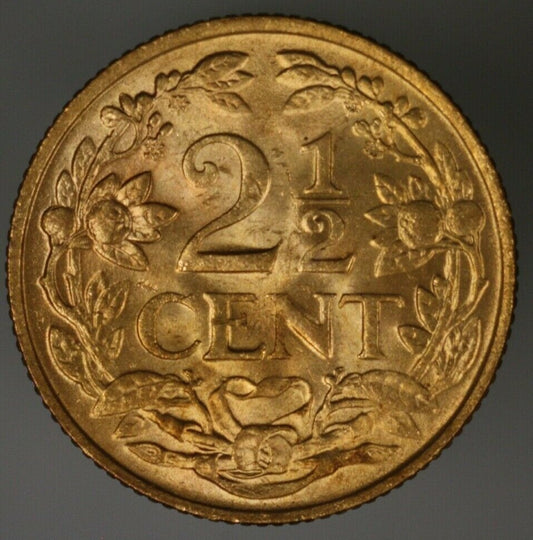 Curacao 1948 2 1/2 Cent BU Gem Red  A2694