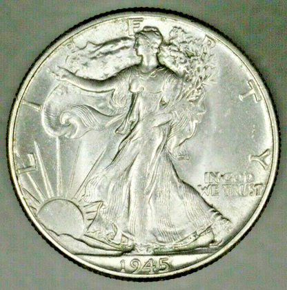 US Walking Liberty Half 1945 P   A2564
