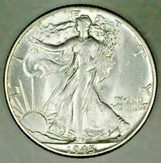 US Walking Liberty Half 1945 P   A2564