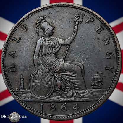 Great Britain 1864 Half Penny 1/2d GB5469