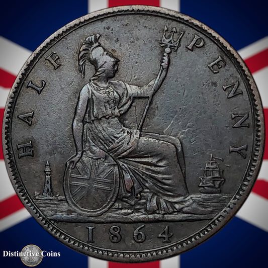 Great Britain 1864 Half Penny 1/2d GB5469