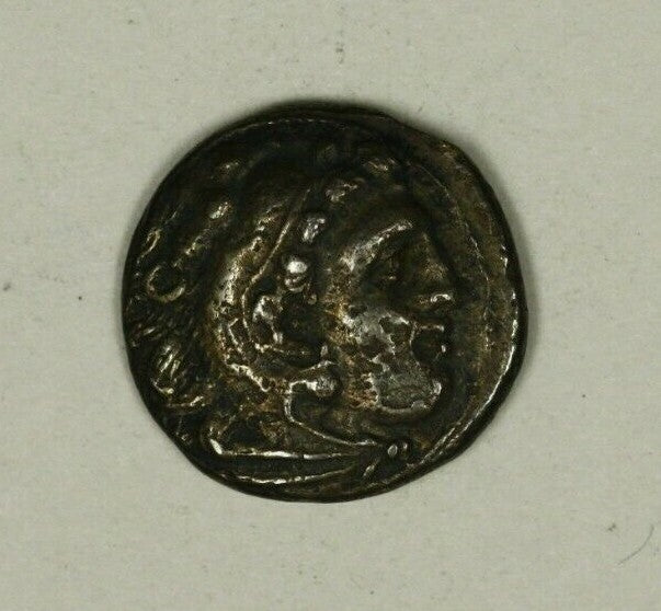 Macedonia Drachma Alexander III 330-323 BC  Hercules / Zeus holding Eagle  A1605