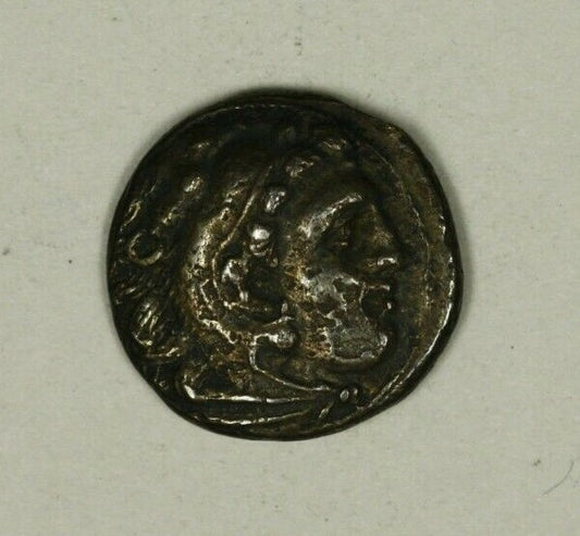 Macedonia Drachma Alexander III 330-323 BC  Hercules / Zeus holding Eagle  A1605