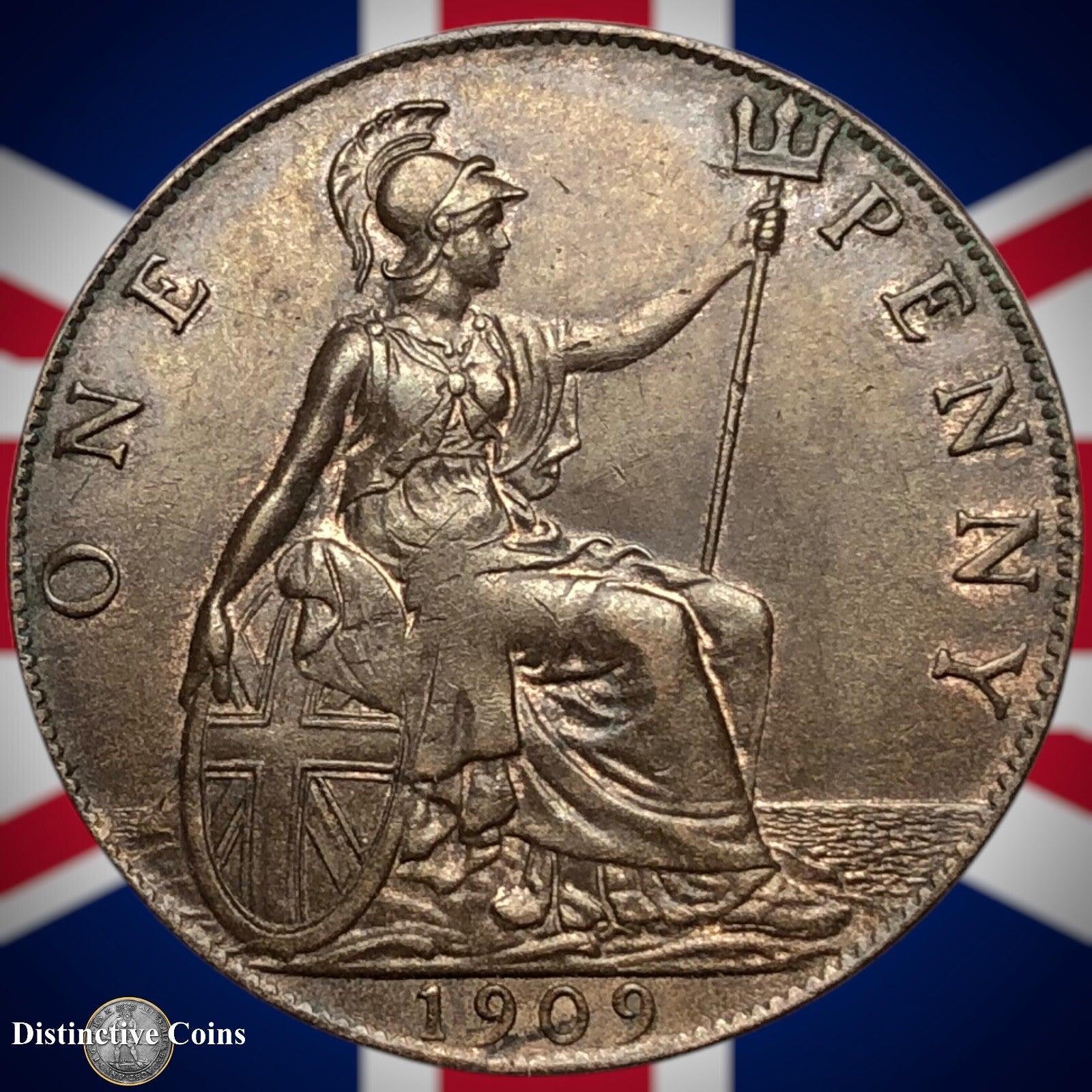 Great Britain 1909 Penny 1d GB6714