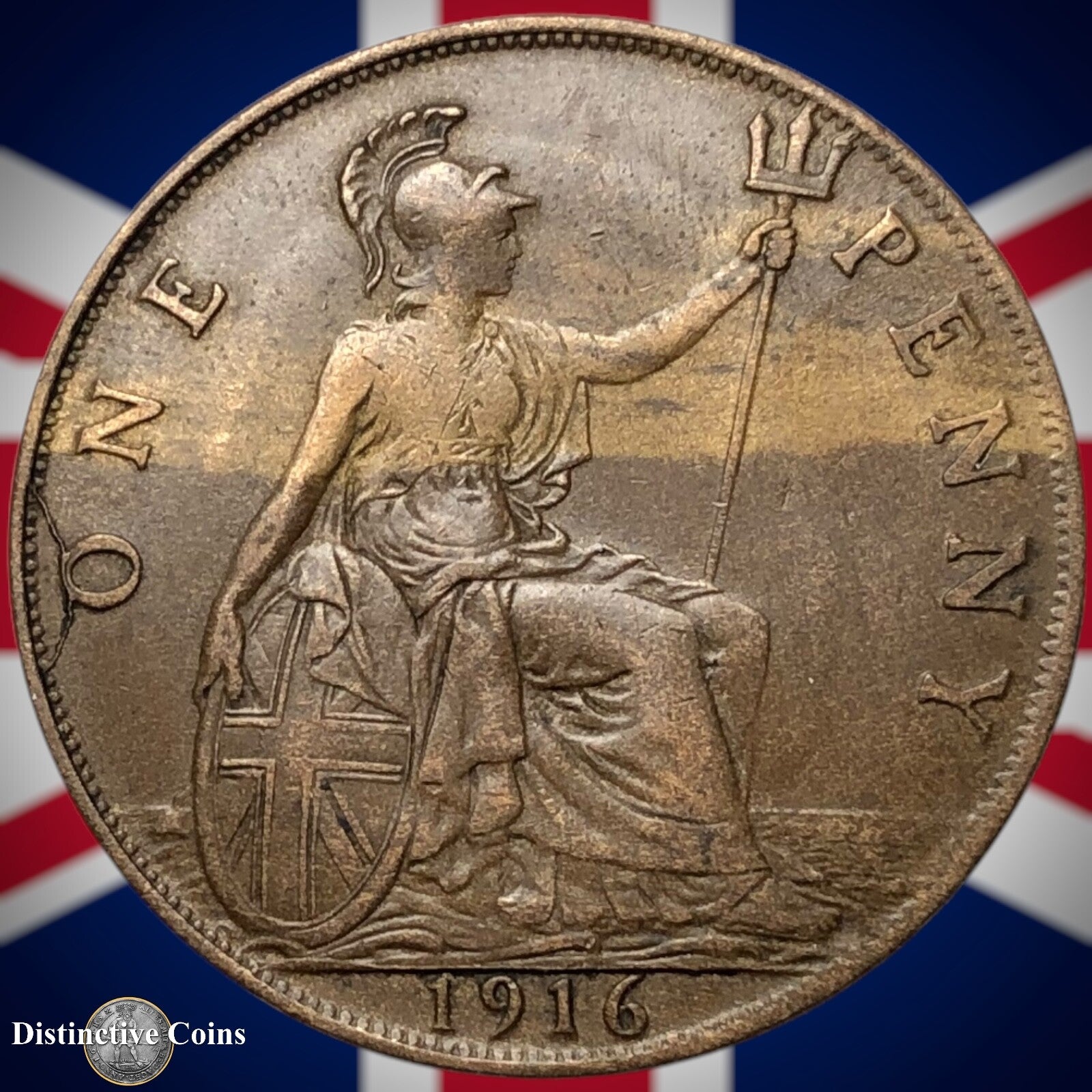 Great Britain 1916 Penny 1d GB6824